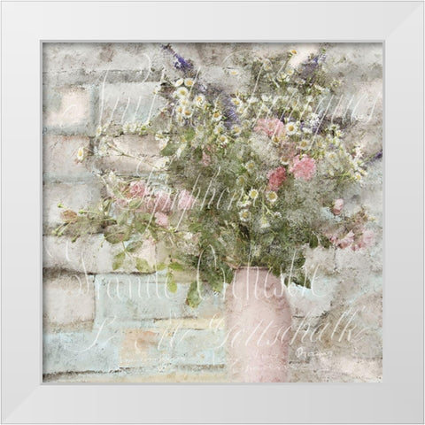 Wildflower Bouquet White Modern Wood Framed Art Print by Kimberly, Allen