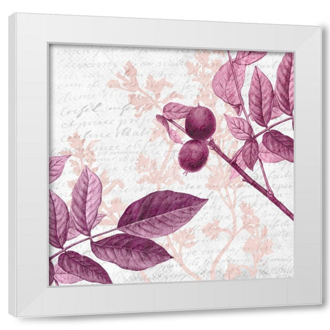 Jeweled Branches 3 White Modern Wood Framed Art Print by Kimberly, Allen