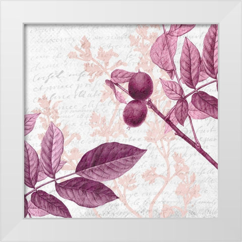 Jeweled Branches 3 White Modern Wood Framed Art Print by Kimberly, Allen