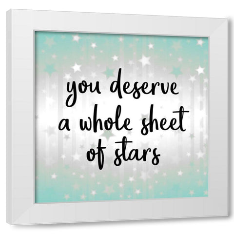 Sheet of Stars v2 White Modern Wood Framed Art Print by Kimberly, Allen