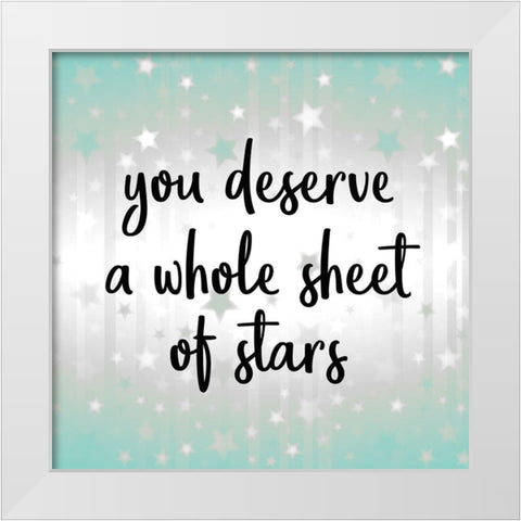 Sheet of Stars v2 White Modern Wood Framed Art Print by Kimberly, Allen
