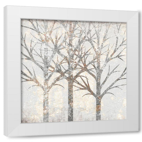 Gilded Trees 1 White Modern Wood Framed Art Print by Kimberly, Allen