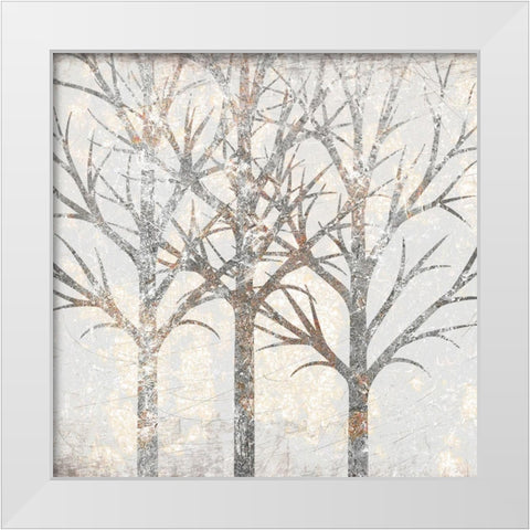 Gilded Trees 1 White Modern Wood Framed Art Print by Kimberly, Allen