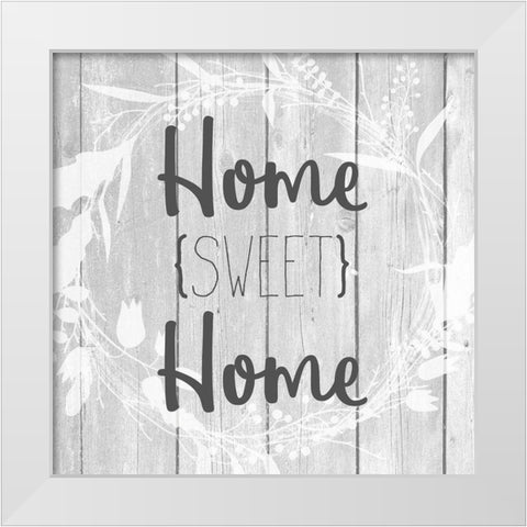 Home Sweet Home White Modern Wood Framed Art Print by Kimberly, Allen
