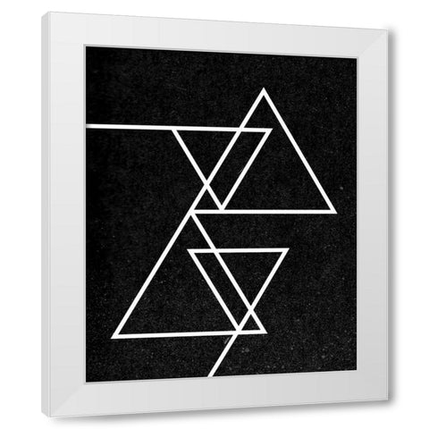 Black Triangle White Modern Wood Framed Art Print by Louise, Gigi