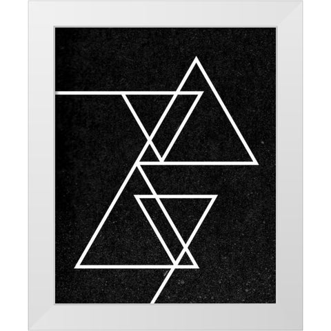 Black Triangle White Modern Wood Framed Art Print by Louise, Gigi