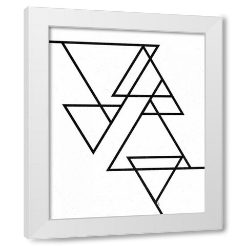 White Triangle White Modern Wood Framed Art Print by Louise, Gigi
