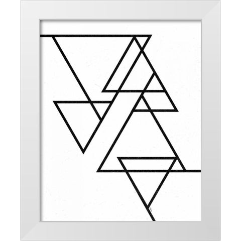 White Triangle White Modern Wood Framed Art Print by Louise, Gigi