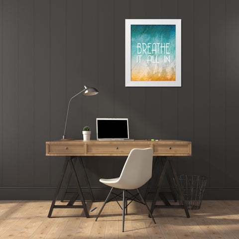 Breathe It All In White Modern Wood Framed Art Print by Louise, Gigi