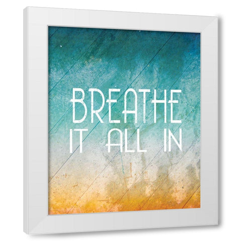Breathe It All In White Modern Wood Framed Art Print by Louise, Gigi