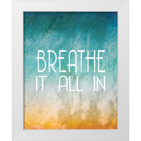 Breathe It All In White Modern Wood Framed Art Print by Louise, Gigi