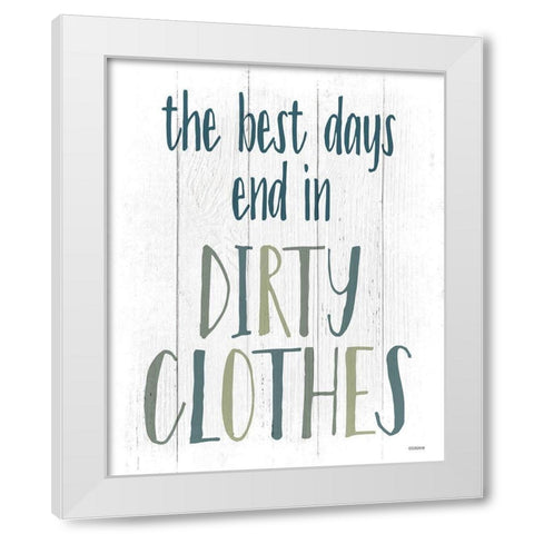 Dirty Clothes White Modern Wood Framed Art Print by Louise, Gigi