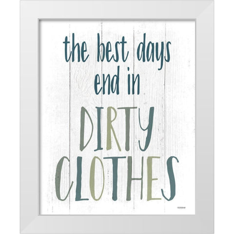 Dirty Clothes White Modern Wood Framed Art Print by Louise, Gigi