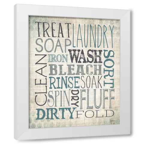 Laundry Art White Modern Wood Framed Art Print by Louise, Gigi