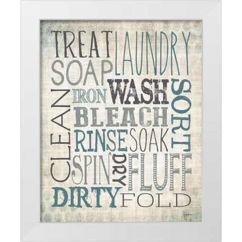 Laundry Art White Modern Wood Framed Art Print by Louise, Gigi