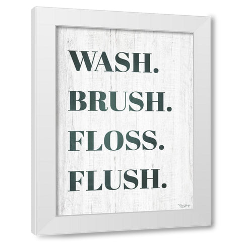 Wash Brush White Modern Wood Framed Art Print by Louise, Gigi