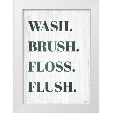 Wash Brush White Modern Wood Framed Art Print by Louise, Gigi