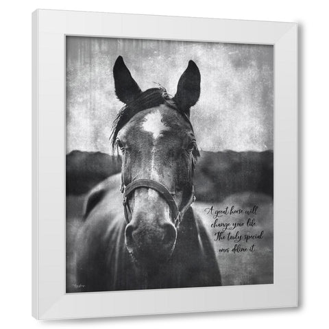 Great Horse White Modern Wood Framed Art Print by Louise, Gigi