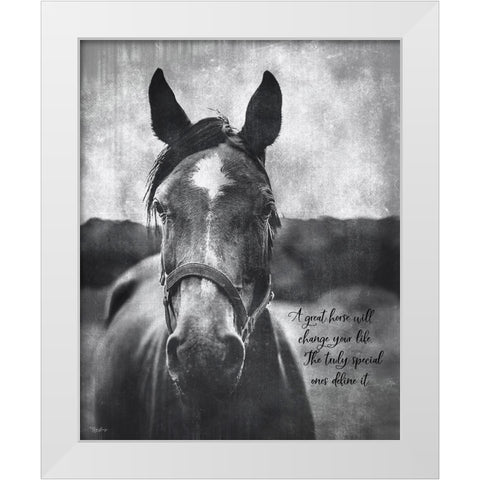Great Horse White Modern Wood Framed Art Print by Louise, Gigi
