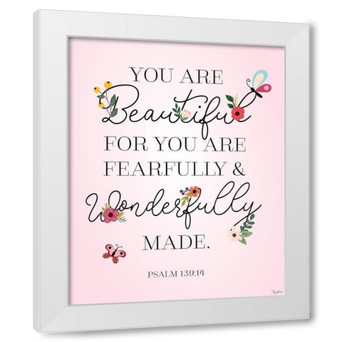 You Beautiful White Modern Wood Framed Art Print by Louise, Gigi