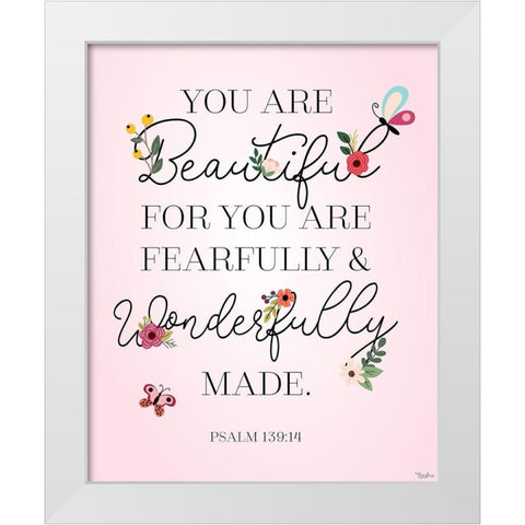 You Beautiful White Modern Wood Framed Art Print by Louise, Gigi