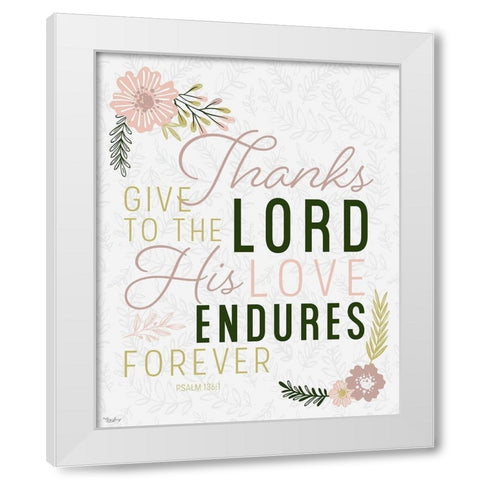 Thanks Lord White Modern Wood Framed Art Print by Louise, Gigi