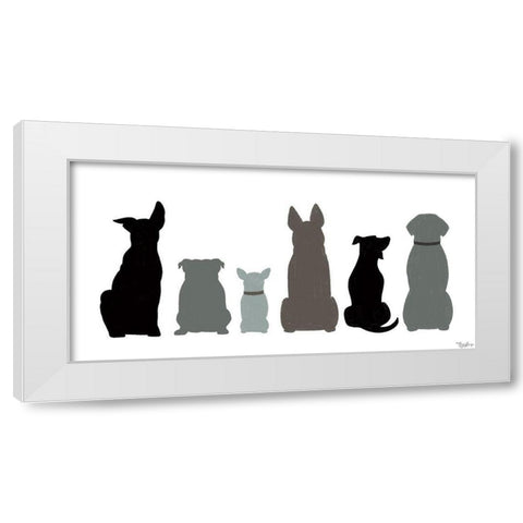 Dogs With Black White Modern Wood Framed Art Print by Louise, Gigi