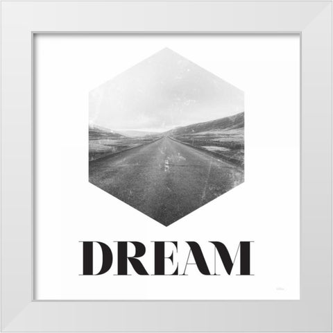 Dream White Modern Wood Framed Art Print by Louise, Gigi