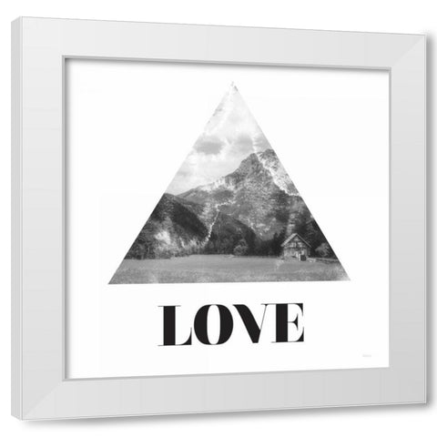 Love White Modern Wood Framed Art Print by Louise, Gigi