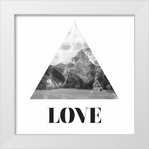 Love White Modern Wood Framed Art Print by Louise, Gigi