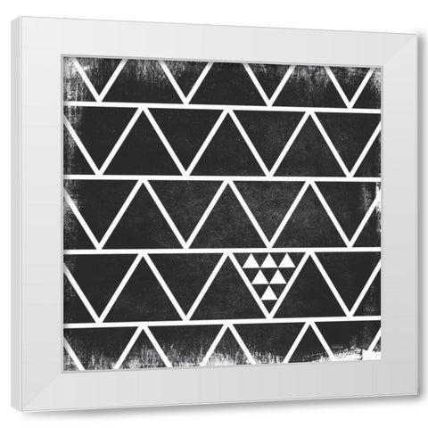 Black Pattern White Modern Wood Framed Art Print by Louise, Gigi