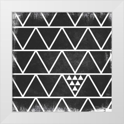 Black Pattern White Modern Wood Framed Art Print by Louise, Gigi