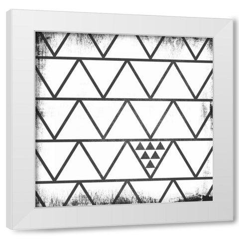 White Pattern White Modern Wood Framed Art Print by Louise, Gigi