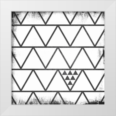 White Pattern White Modern Wood Framed Art Print by Louise, Gigi