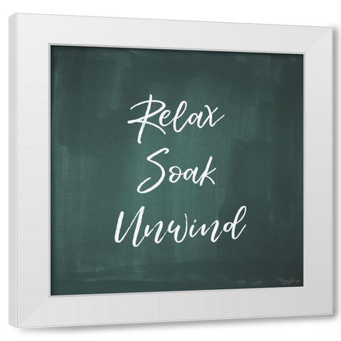 Relax White Modern Wood Framed Art Print by Louise, Gigi