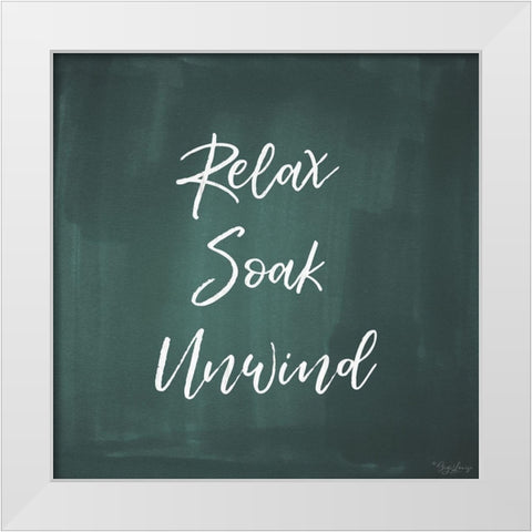 Relax White Modern Wood Framed Art Print by Louise, Gigi