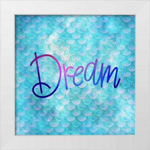 Dream Mermaid White Modern Wood Framed Art Print by Louise, Gigi