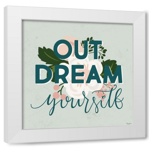 Out Dream Floral White Modern Wood Framed Art Print by Louise, Gigi
