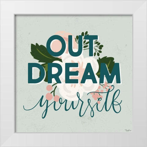 Out Dream Floral White Modern Wood Framed Art Print by Louise, Gigi
