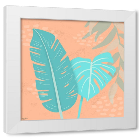 Tropical Leaves 1 White Modern Wood Framed Art Print by Louise, Gigi