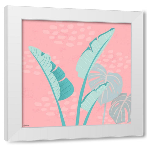 Tropical Leaves 2 White Modern Wood Framed Art Print by Louise, Gigi