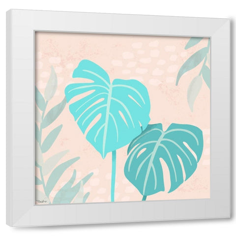 Tropical Leaves 3 White Modern Wood Framed Art Print by Louise, Gigi