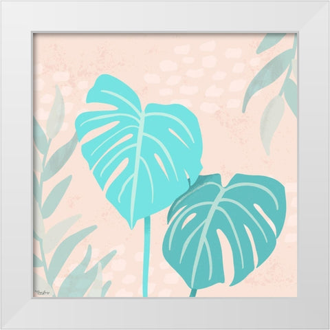 Tropical Leaves 3 White Modern Wood Framed Art Print by Louise, Gigi