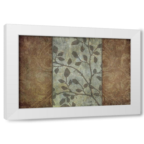 Rustic Leaves I White Modern Wood Framed Art Print by Emery, Kristin