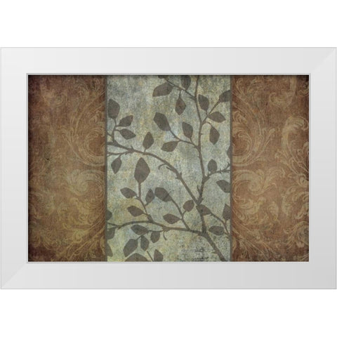 Rustic Leaves I White Modern Wood Framed Art Print by Emery, Kristin