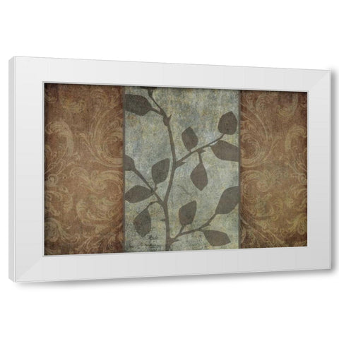 Rustic Leaves II White Modern Wood Framed Art Print by Emery, Kristin