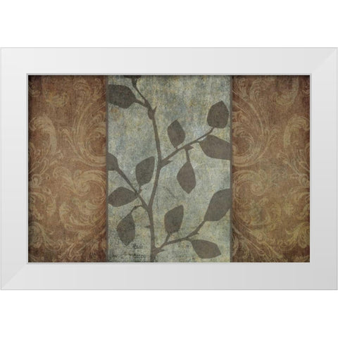 Rustic Leaves II White Modern Wood Framed Art Print by Emery, Kristin