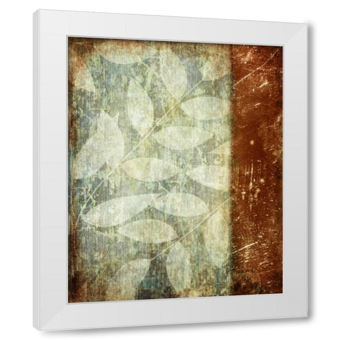 Rustic Leaves White Modern Wood Framed Art Print by Emery, Kristin