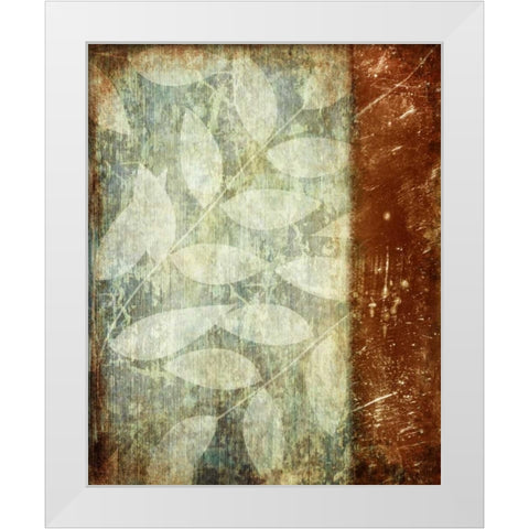 Rustic Leaves White Modern Wood Framed Art Print by Emery, Kristin
