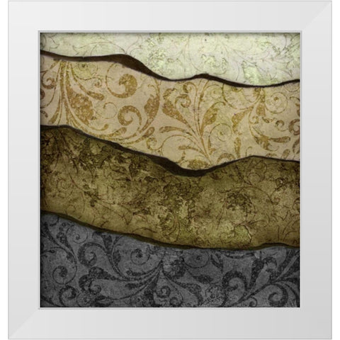 River Earth Cool I White Modern Wood Framed Art Print by Emery, Kristin